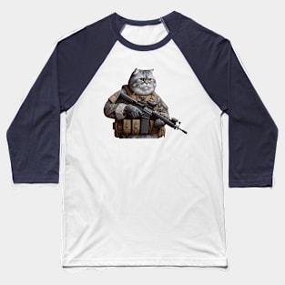 Tactical Cat Baseball T-Shirt